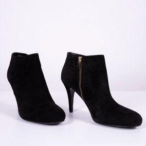 Audrey Brooke Black Suede Ankle Boot